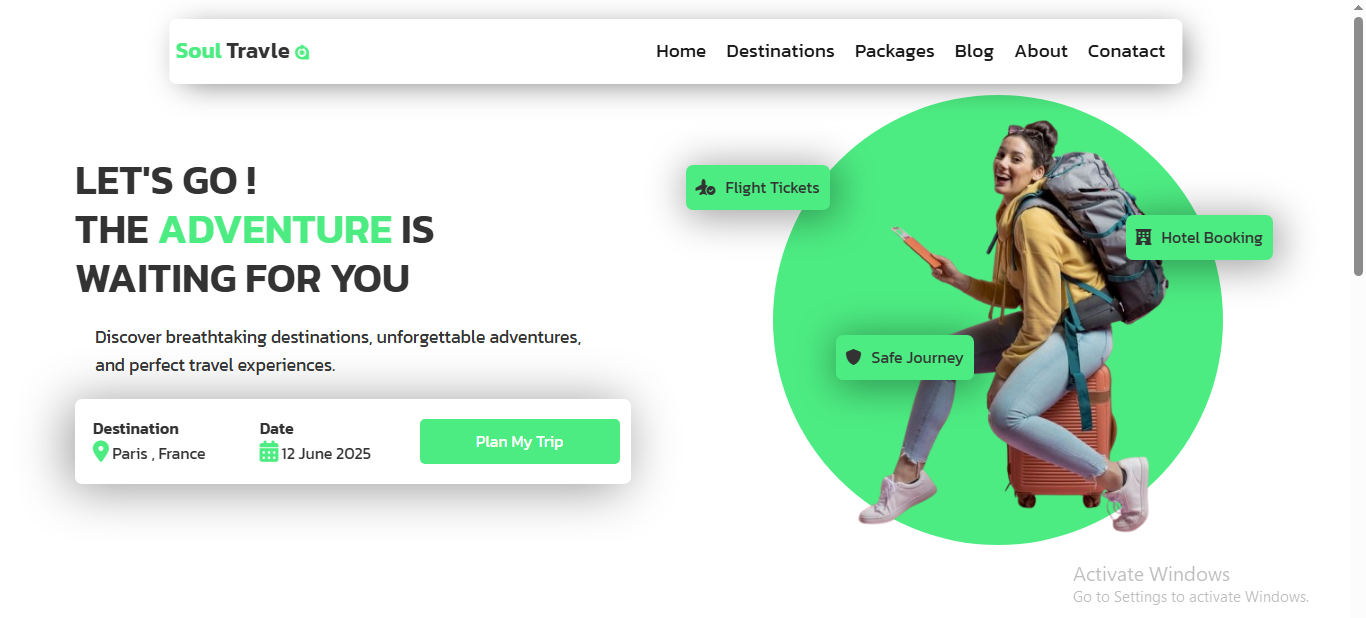 soul-travle Travle LandingPAge